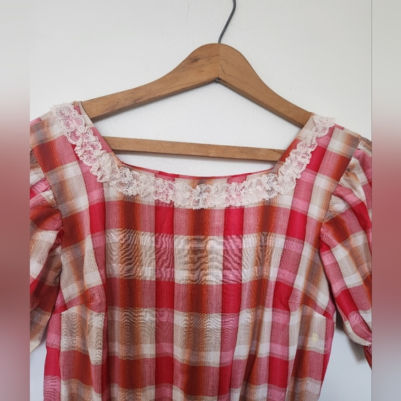 Vintage Rodeo Plaid Western Dress Small - Picture 5 of 9